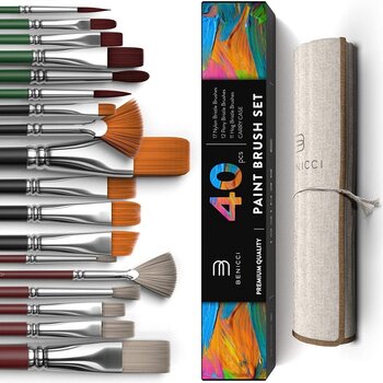 Artist Paint Brush Set with Storage Case