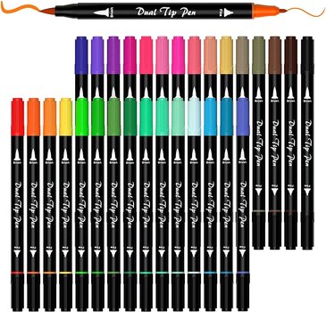 Dual Tip Brush Pens Art Markers